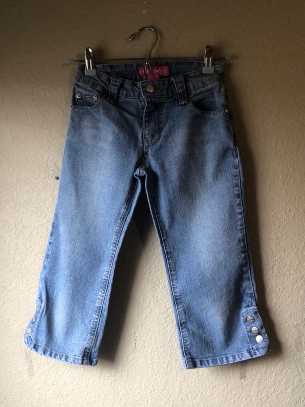 Rewind Jeans Girls Vintage Y2K Denim Blue Jeans Capris Cropped Pants Girls Sz 10